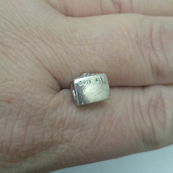 Pandora Purse w/ Scalloped Edge + Pink CZ Charm 790309 SS ALE 925 - Picture 5 of 8